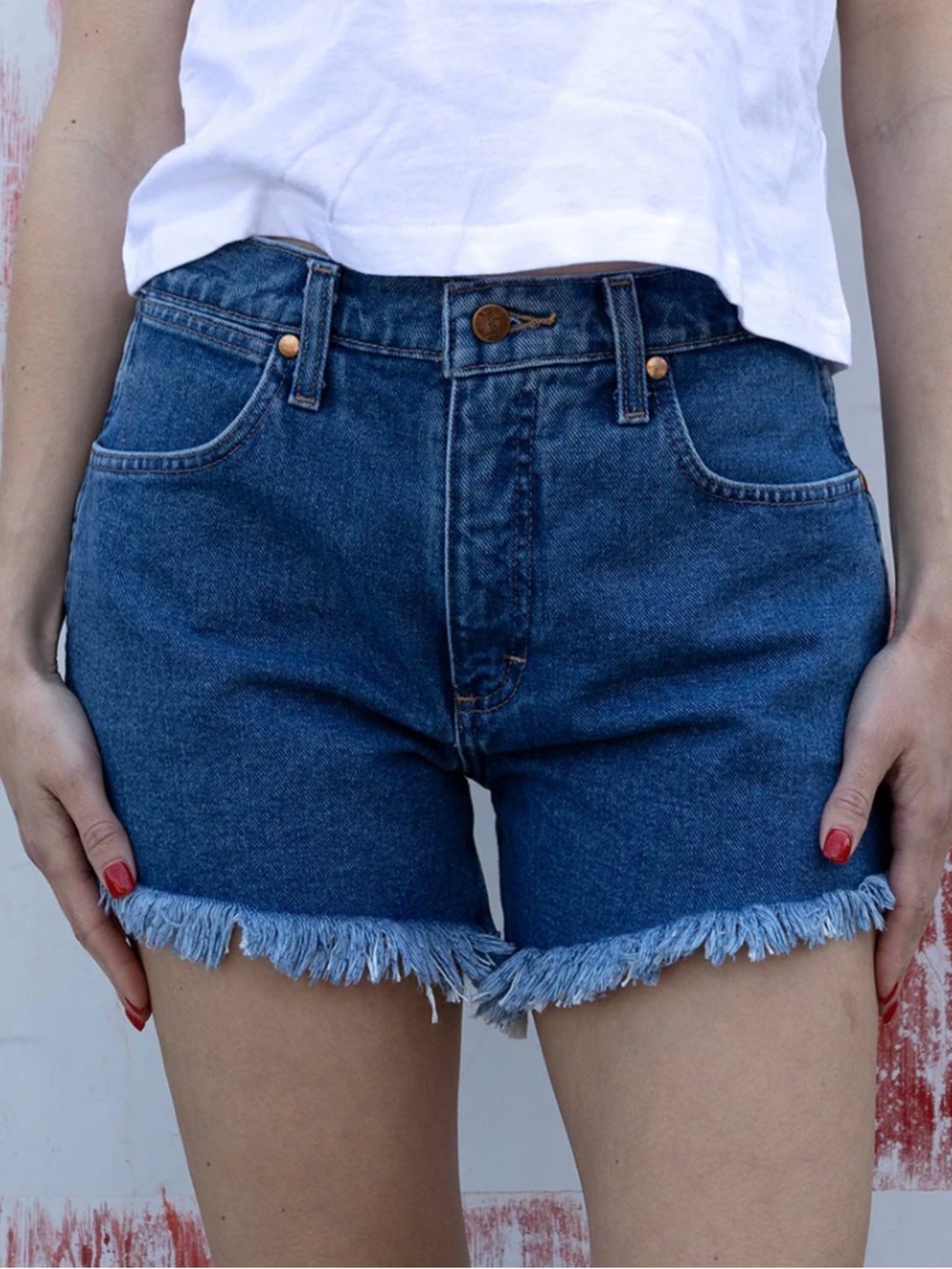 Vintage 1970’s JCPenney RANCHCRAFT Cut Off High Rise Jean Denim Shorts 26 27
